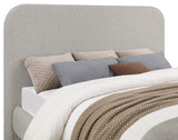 Wren Upholstered Queen Platform Bed Grey from Coaster - Luna Furniture