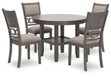 Wrenning Gray Dining Table and 4 Chairs (Set of 5) from Ashley - Luna Furniture