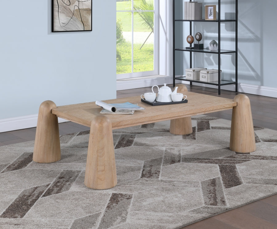 Wyndham Coffee Table Natural from Meridian - Luna Furniture