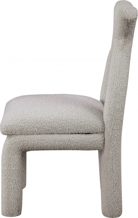 Xena Boucle Fabric Accent Chair / Dining Chair Taupe from Meridian - Luna Furniture