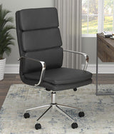 Ximena Black High Back Upholstered Office Chair from Coaster - Luna Furniture