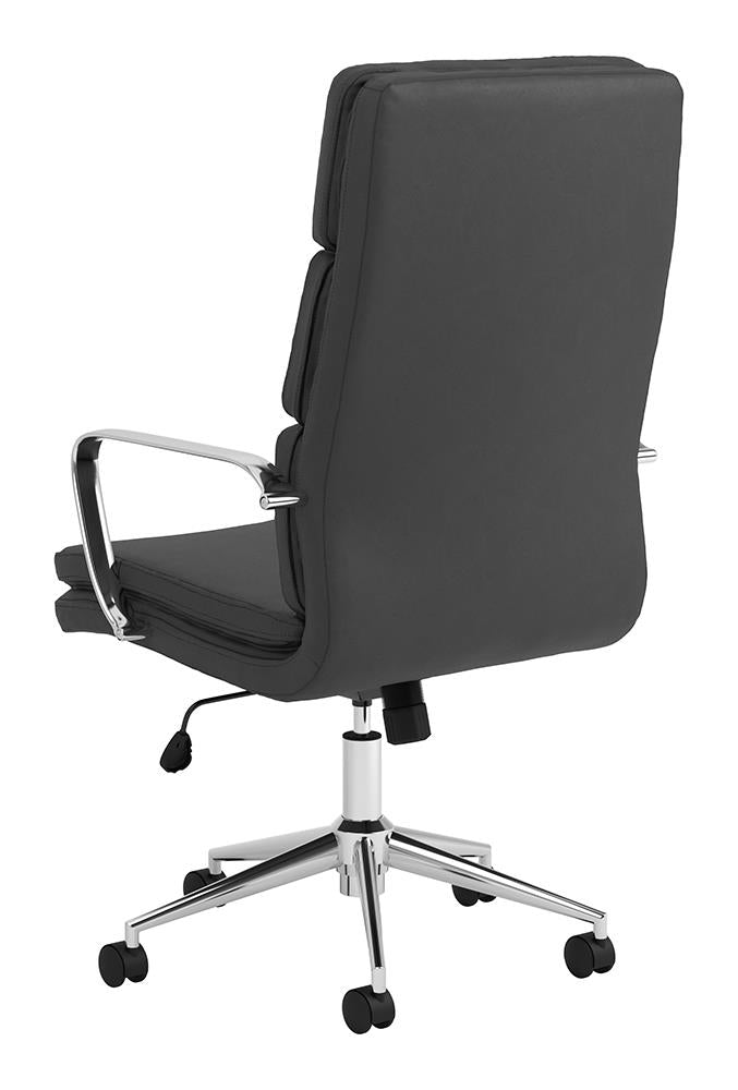 Ximena Black High Back Upholstered Office Chair from Coaster - Luna Furniture