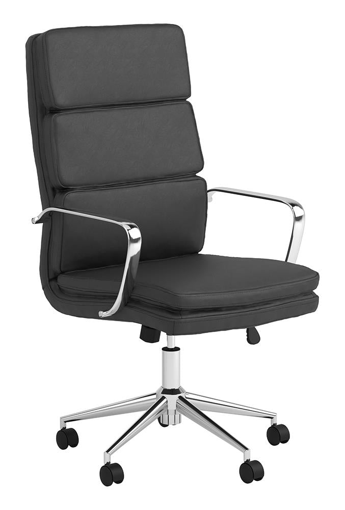 Ximena Black High Back Upholstered Office Chair from Coaster - Luna Furniture