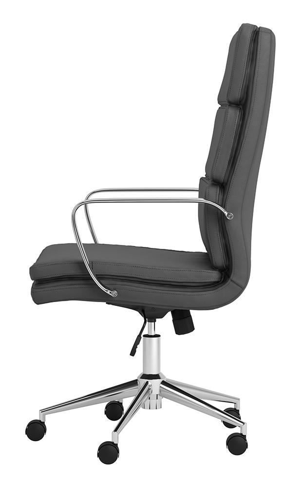 Ximena Gray High Back Upholstered Office Chair from Coaster - Luna Furniture