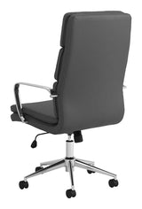 Ximena Gray High Back Upholstered Office Chair from Coaster - Luna Furniture