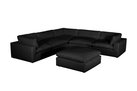 XL CLOUD BLACK Sectional + Ottoman Set - XL CLOUD BLACK - Luna Furniture