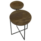 Yael Natural/Gunmetal Round Accent Table from Coaster - Luna Furniture