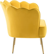 Jester Yellow Velvet Accent Chair from Meridian - Luna Furniture