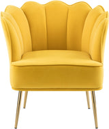 Jester Yellow Velvet Accent Chair from Meridian - Luna Furniture