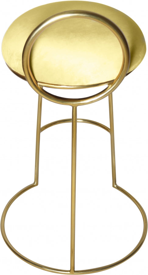 Ring Yellow Velvet Counter Stool from Meridian - Luna Furniture