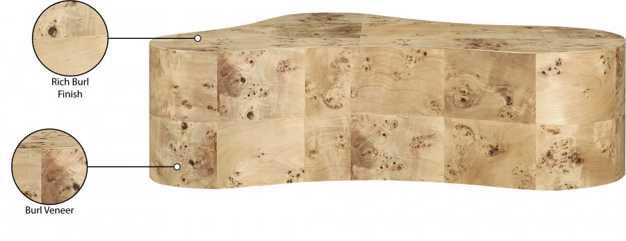 Zaire Coffee Table Beige from Meridian - Luna Furniture