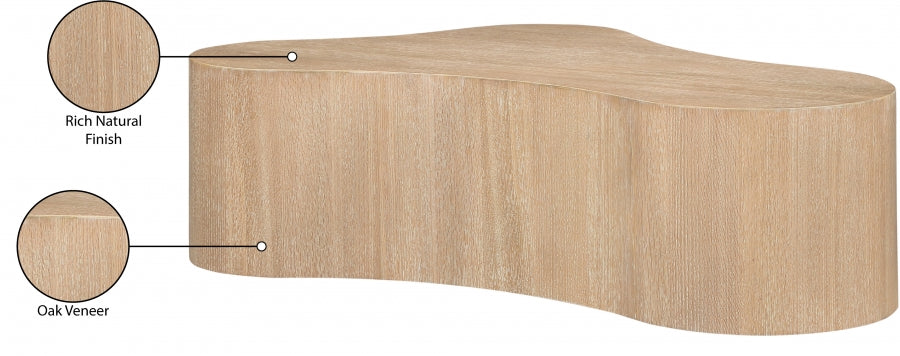 Zaire Coffee Table Natural from Meridian - Luna Furniture