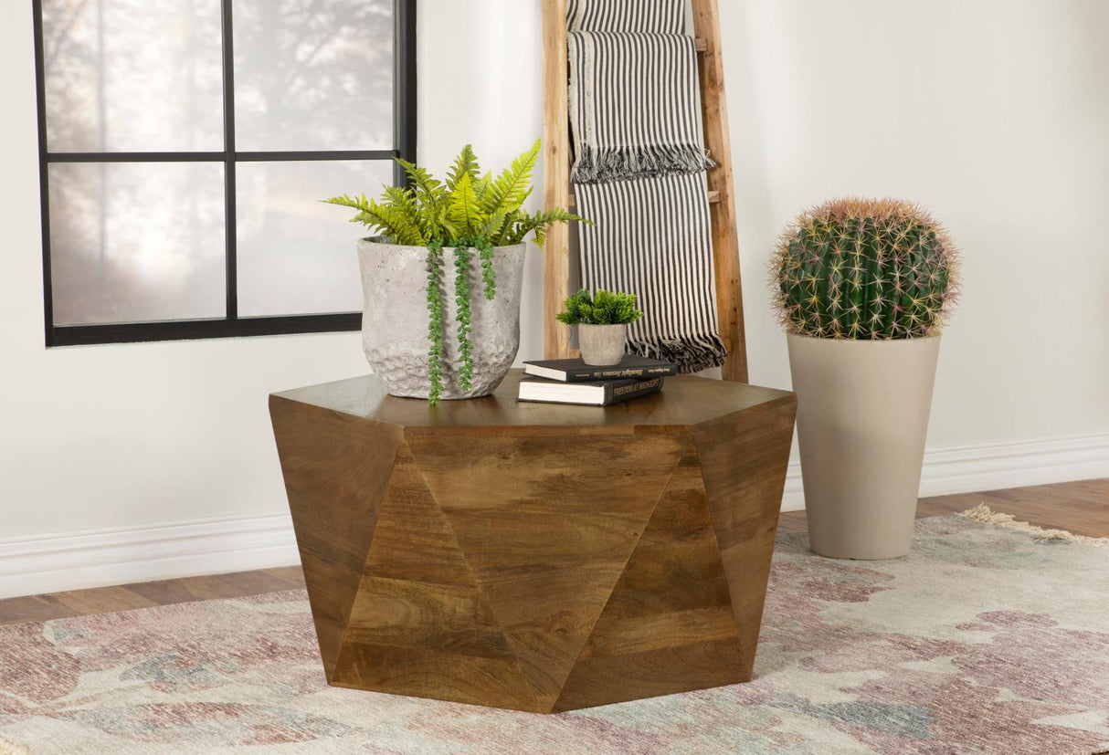 Zalika Hexagonal Coffee Table Natural - 724188 - Luna Furniture