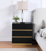 Zaylan Black Nightstand from Meridian - Luna Furniture