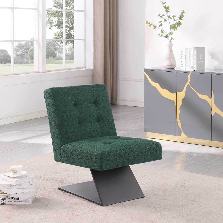 Zeal Boucle Fabric Accent Chair Green from Meridian - Luna Furniture