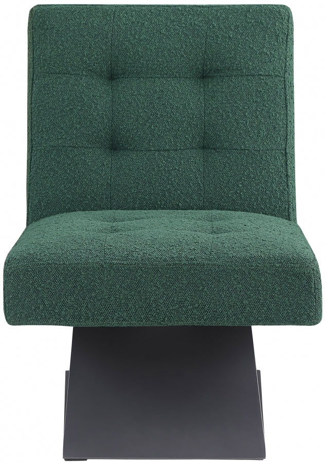 Zeal Boucle Fabric Accent Chair Green from Meridian - Luna Furniture