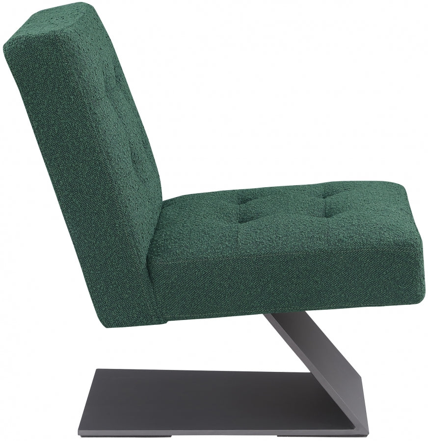 Zeal Boucle Fabric Accent Chair Green from Meridian - Luna Furniture