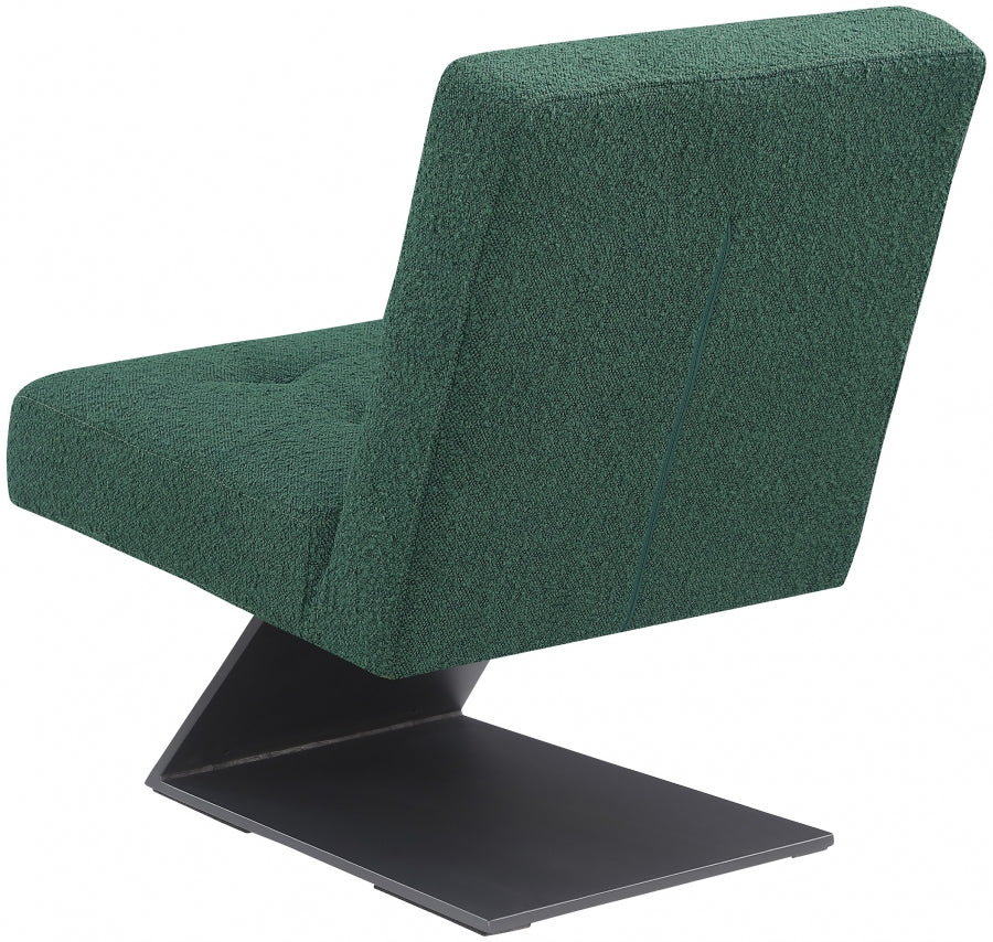 Zeal Boucle Fabric Accent Chair Green from Meridian - Luna Furniture