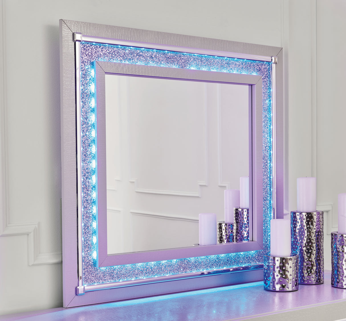 Zyniden Silver Bedroom Mirror from Ashley - Luna Furniture